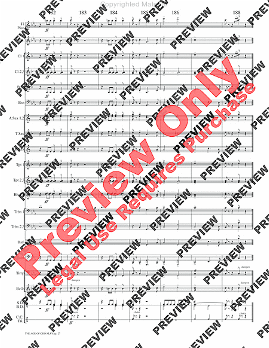 The Age of Chivalry Concert Band scores gallery preview page 30