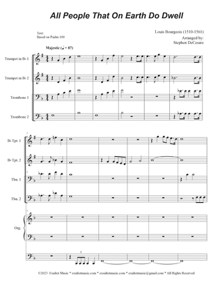 All People That On Earth Do Dwell (Duet for Soprano and Alto solo) (Full Score - Alt.) - Score Only