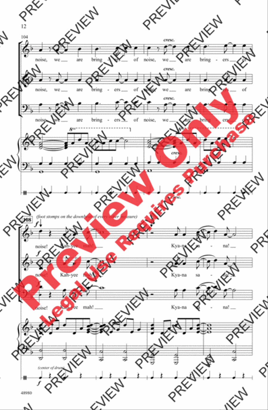 Bringers of Noise 3-Part scores gallery preview page 12
