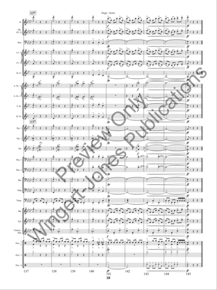 Siege (Score) Concert Band scores gallery preview page 21