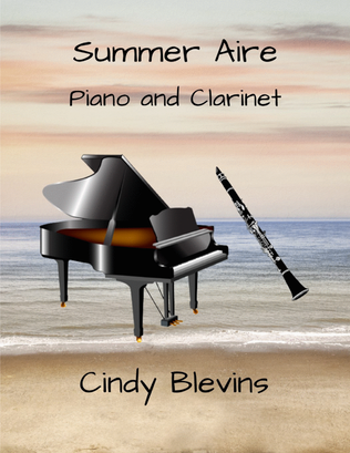 Book cover for Summer Aire, for Piano and Clarinet