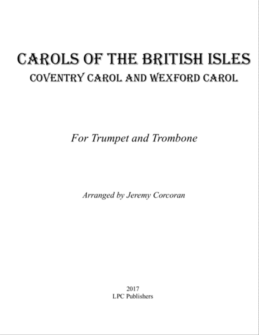 Carols of the British Isles For Trumpet and Trombone Brass Duet scores gallery preview page 1