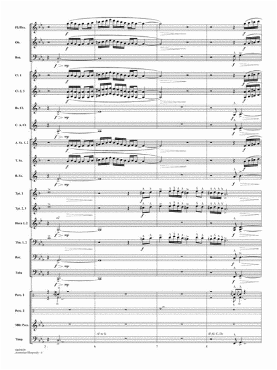 Armenian Rhapsody Concert Band scores gallery preview page 6