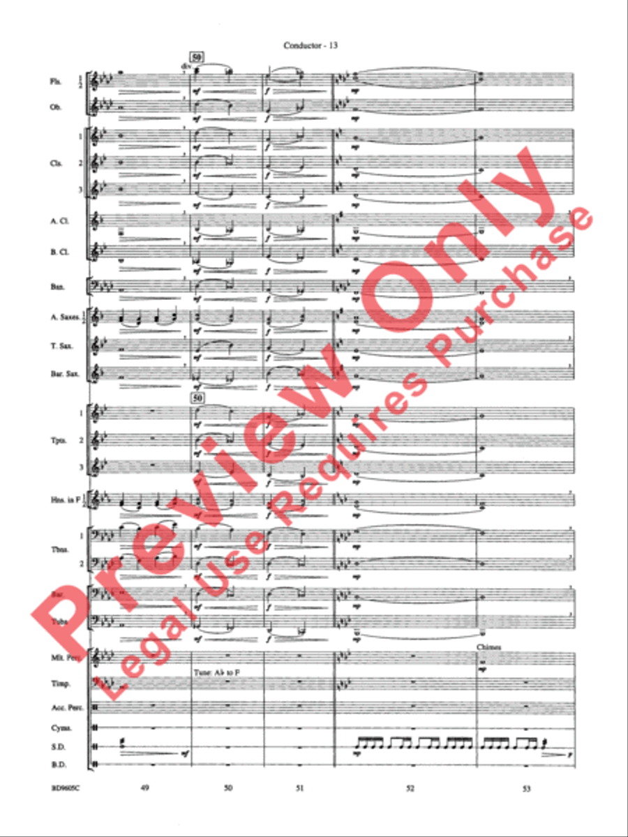 Tower Hill Overture Concert Band scores gallery preview page 16