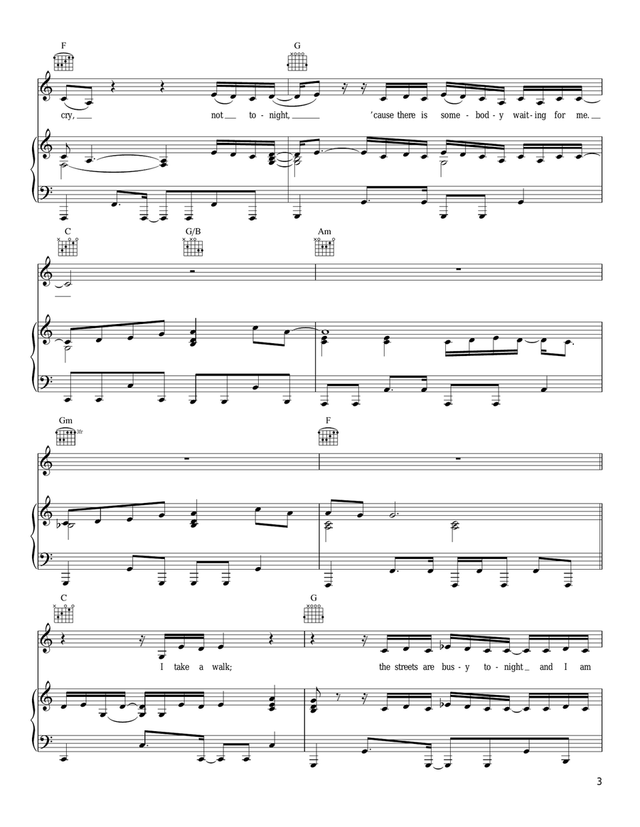 Somebody Somebody Piano, Vocal, Guitar scores gallery preview page 3