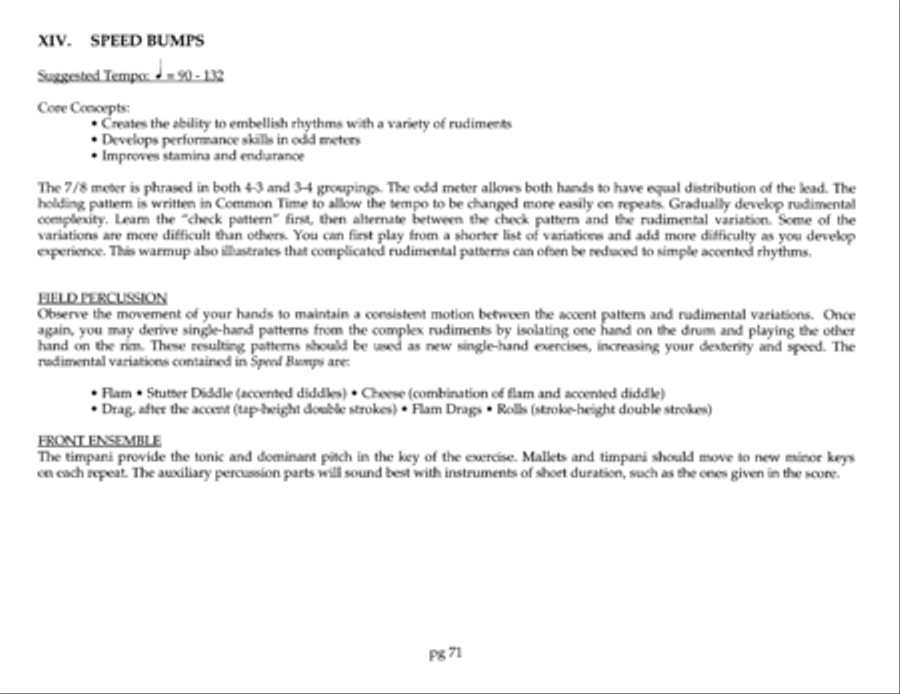 Championship Technique for Marching Percussion /Student Book /5 BD-Cymbals Percussion Ensemble scores gallery preview page 15