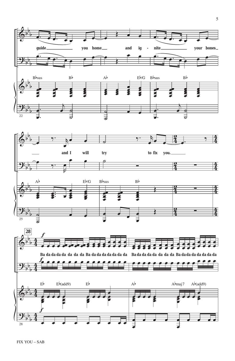 Fix You Fix You 3-Part scores gallery preview page 4