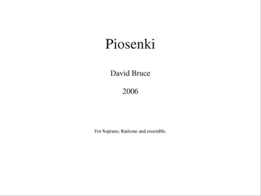 Piosenki (score) Bass Clarinet scores gallery preview page 1