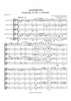 Allegretto from Sonata Opus 14, #1