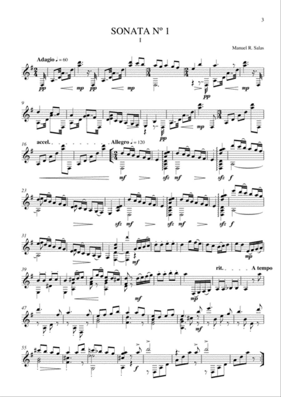 Sonata nº 1 Sonata nº 1 Classical Guitar scores gallery preview page 3