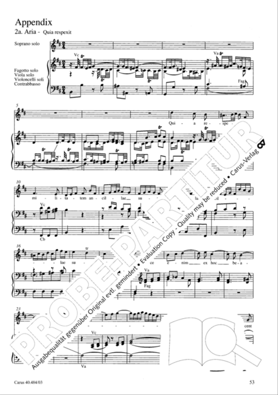 Magnificat in D ATB scores gallery preview page 54