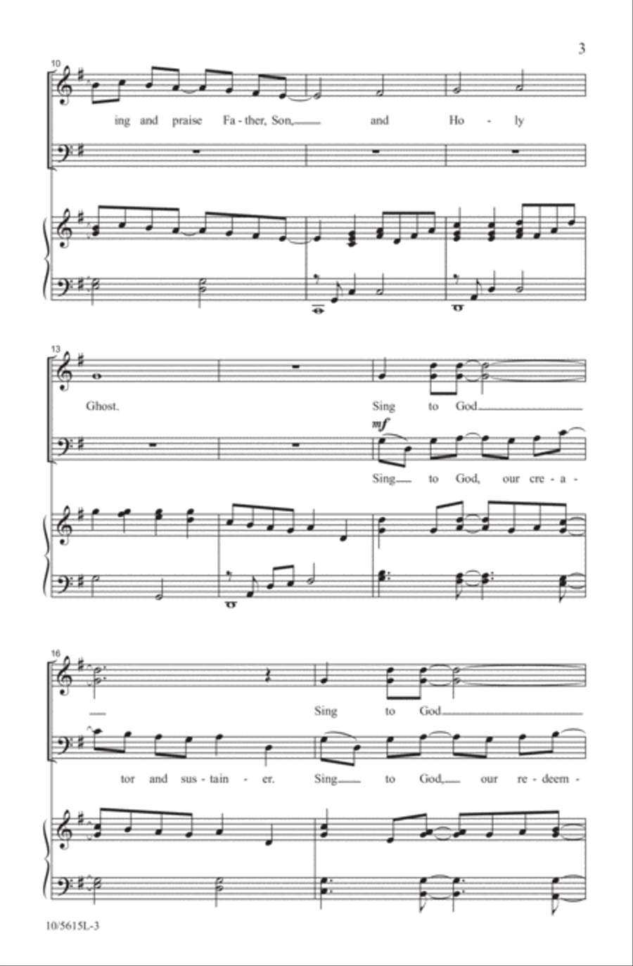 Sing to God for He Is Good 4-Part scores gallery preview page 3