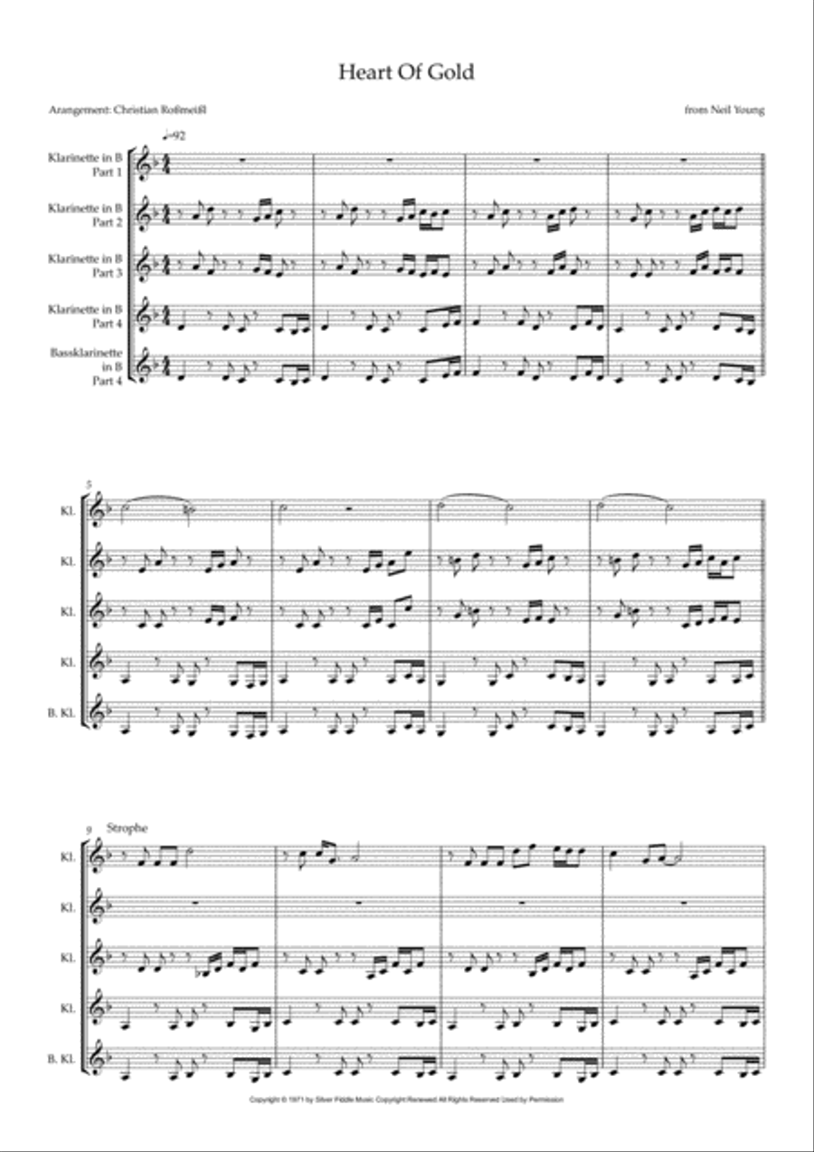 Heart Of Gold Heart Of Gold Woodwind Quartet scores gallery preview page 2