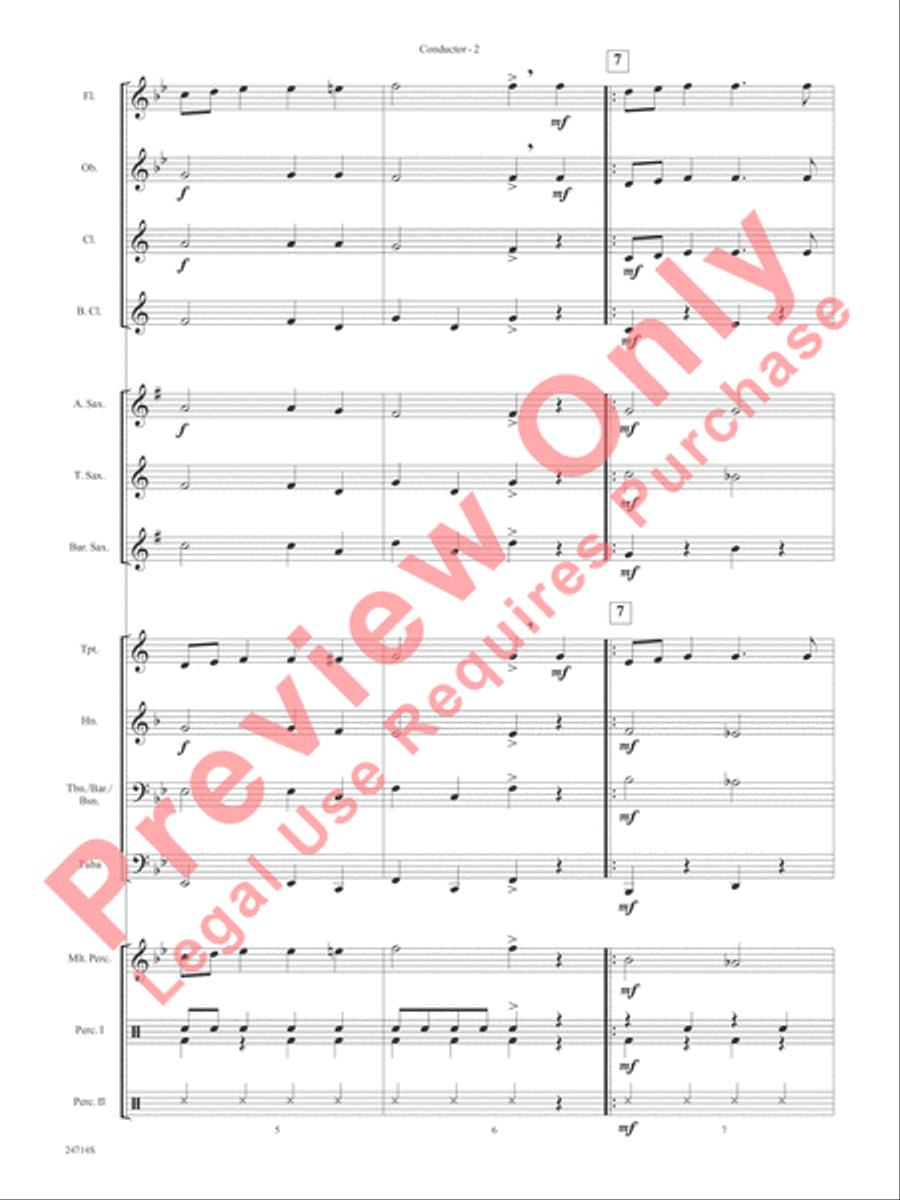 Santa Claus Is Comin' to Town Concert Band scores gallery preview page 4