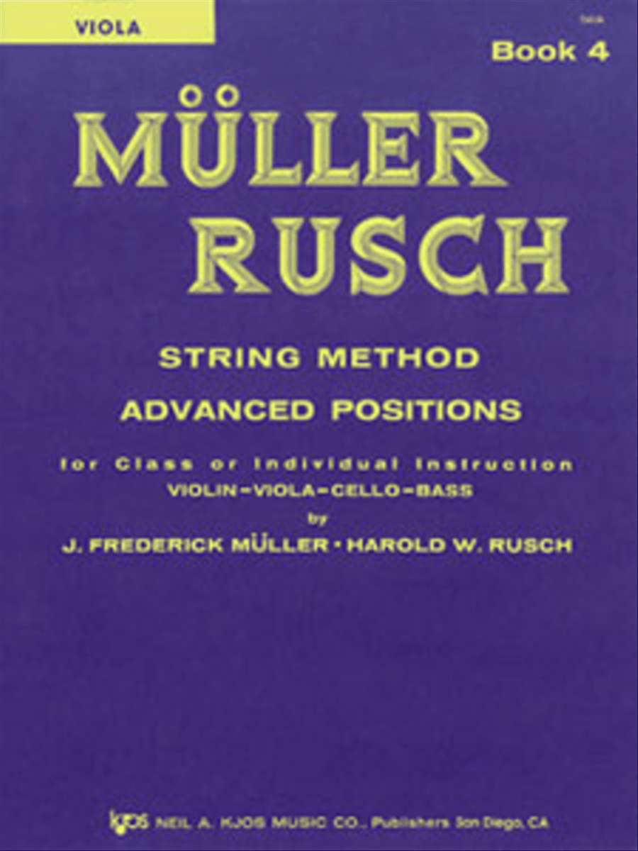 Muller-Rusch String Method Book 4 - Viola Chamber Orchestra scores gallery preview page 1
