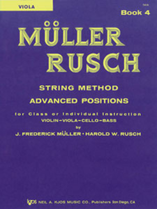 Book cover for Muller-Rusch String Method Book 4 - Viola