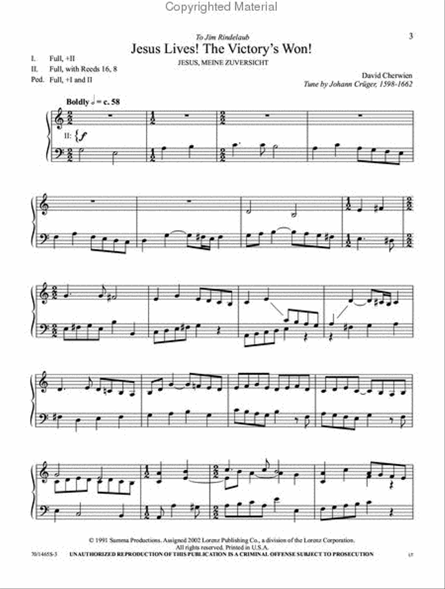 The David Cherwien Hymn Interpretation Series: Holy Week & Easter Organ Solo scores gallery preview page 2