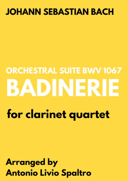 Badinerie (J.S. Bach) for Clarinet Quartet image number null