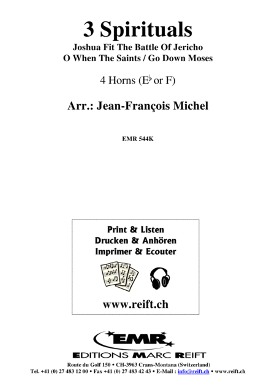 3 Spirituals 3 Spirituals French Horn Quartet scores gallery preview page 2
