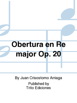 Book cover for Obertura en Re, op.20