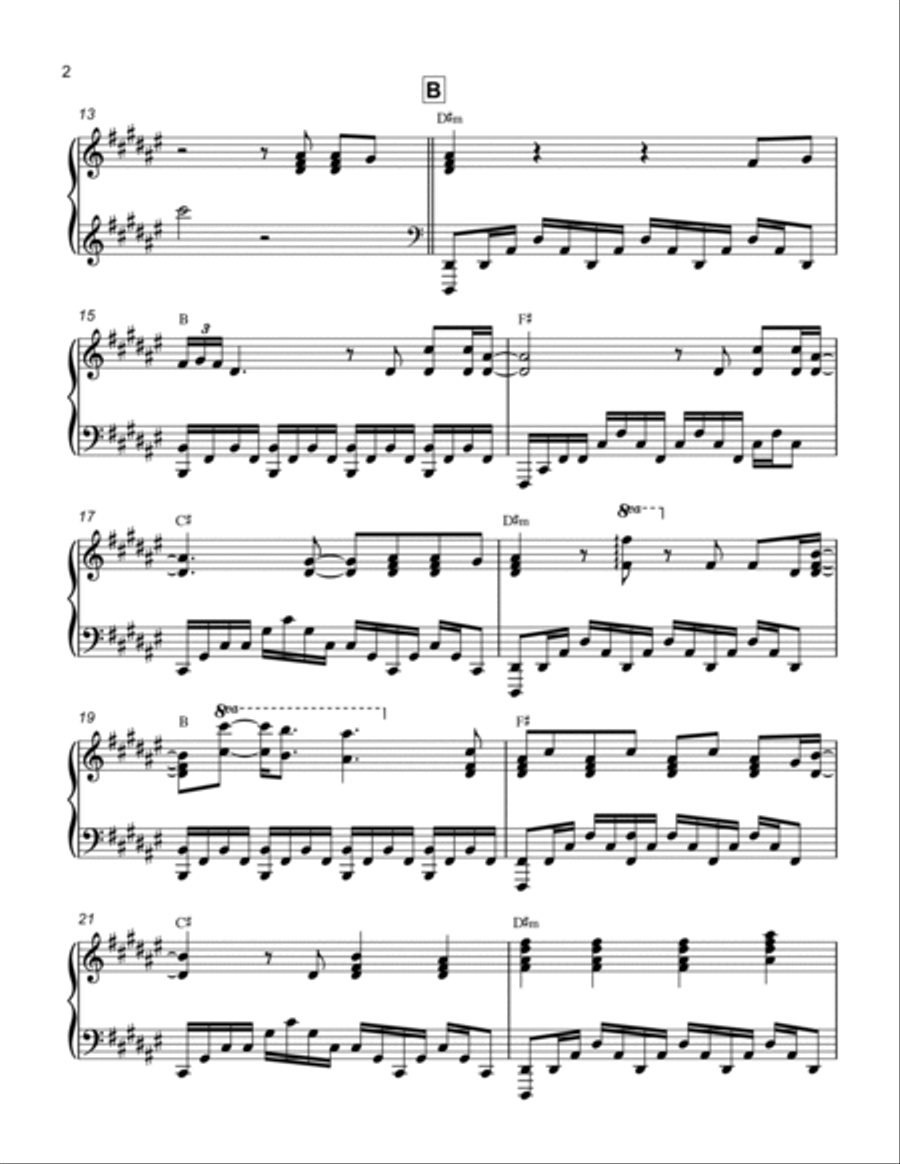 Faded Piano Solo scores gallery preview page 2