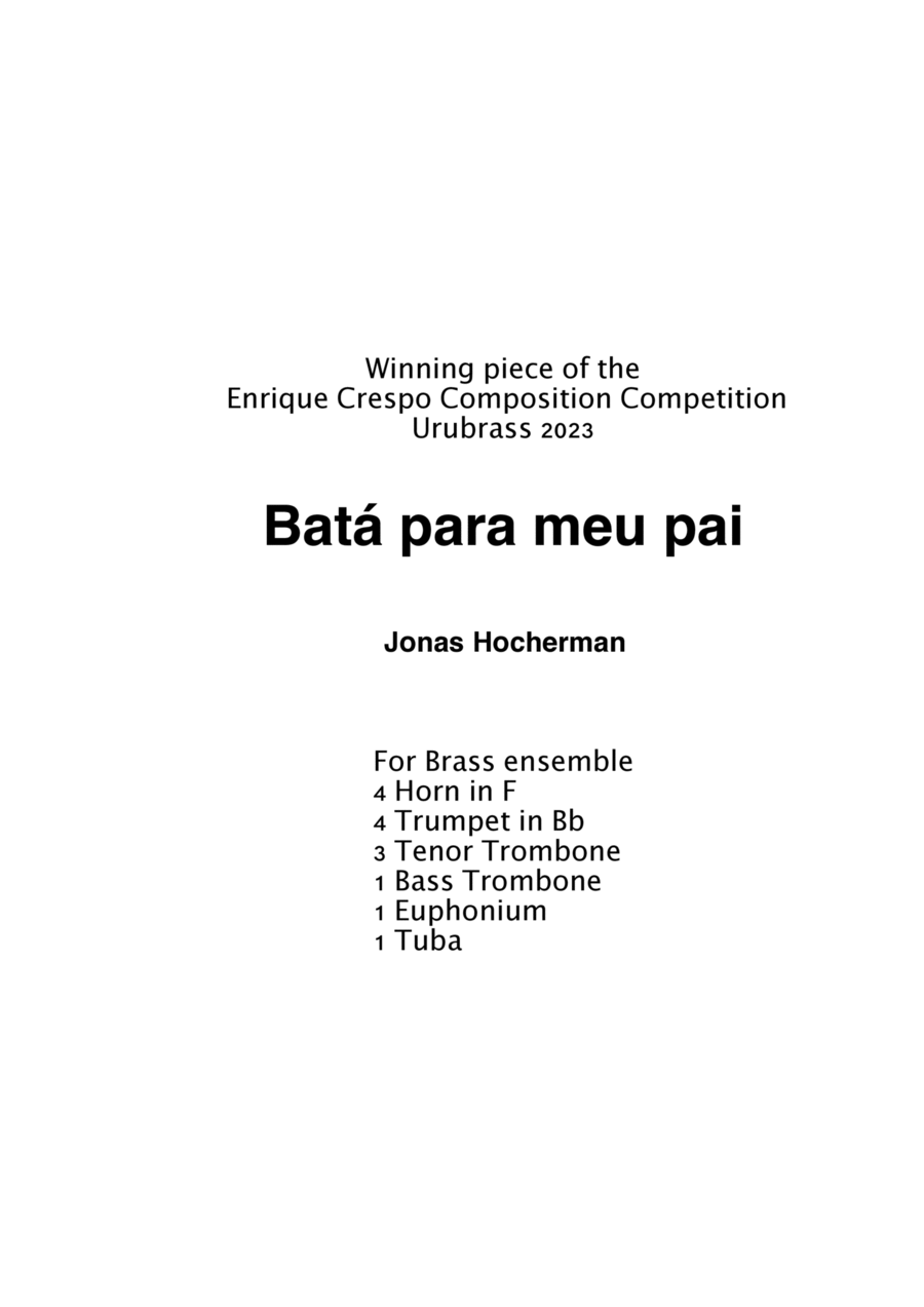 Batá para meu pai Brass Ensemble scores gallery preview page 1