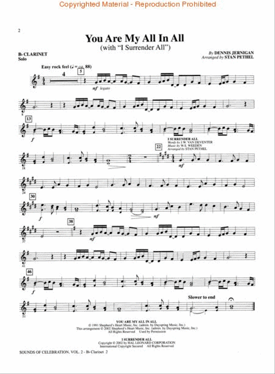 Sounds of Celebration (Volume Two) - Bb Clarinet B-Flat Clarinet scores gallery preview page 2