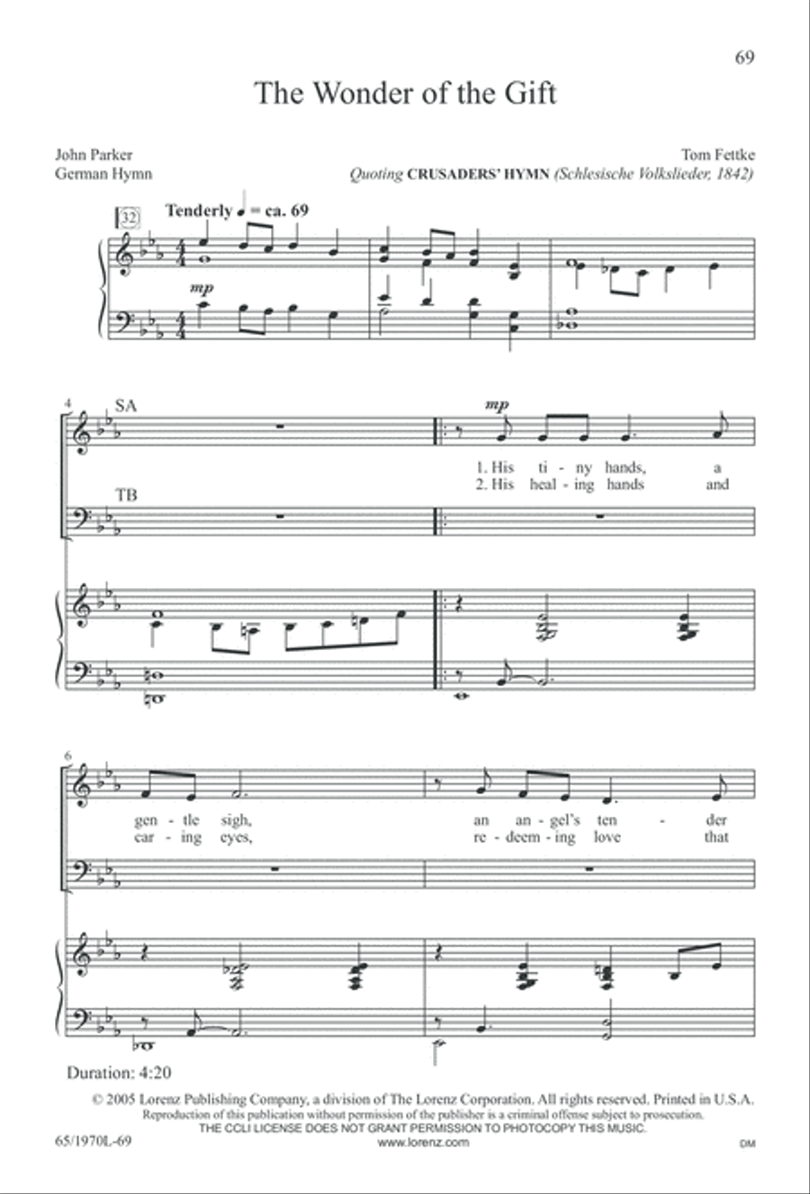 A Great and Mighty Wonder 4-Part scores gallery preview page 70