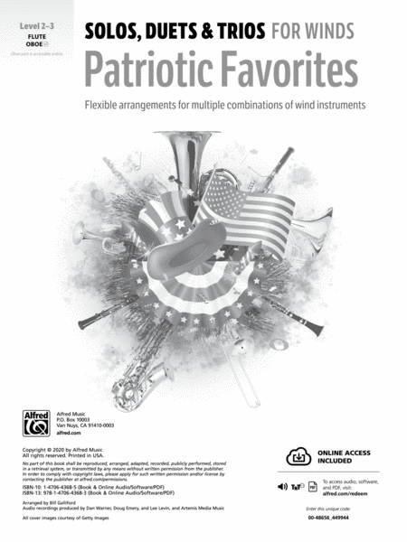 Solos, Duets & Trios for Winds: Patriotic Favorites (Flute/Oboe)