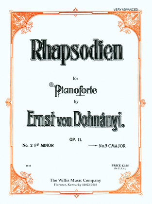 Book cover for Rhapsodien in C Major, Op. 11, No. 3