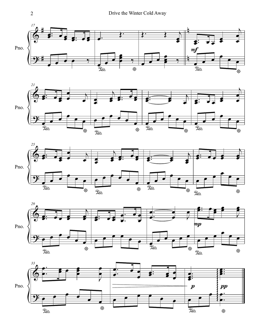 Drive the Cold Winter Away Piano Method scores gallery preview page 2