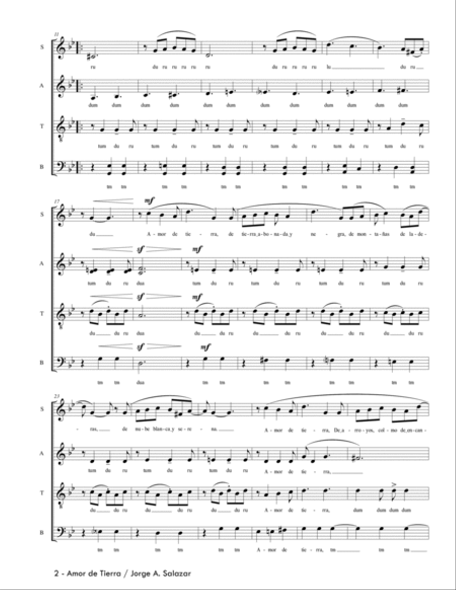 Amor de Tierra Amor de Tierra 4-Part scores gallery preview page 4