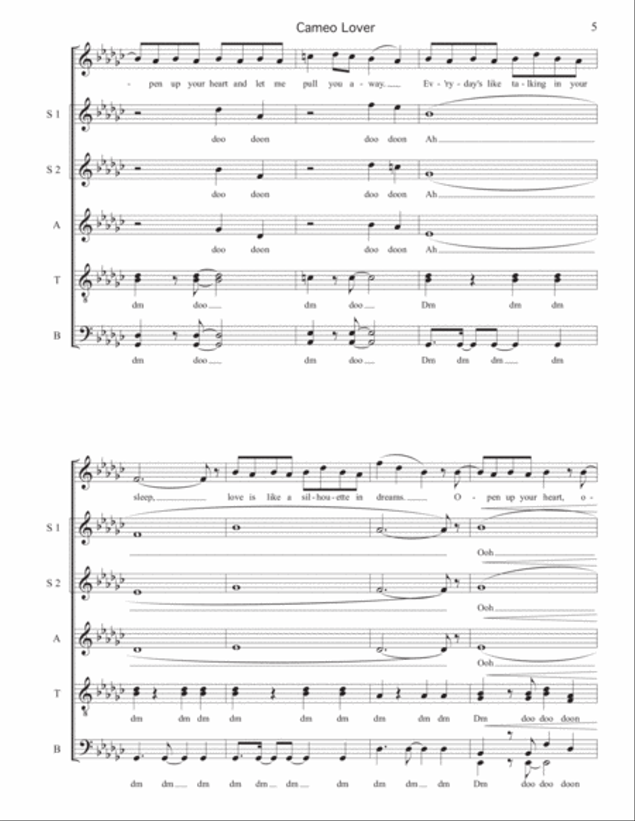 Cameo Lover 4-Part scores gallery preview page 5