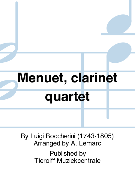 Menuet, clarinet quartet