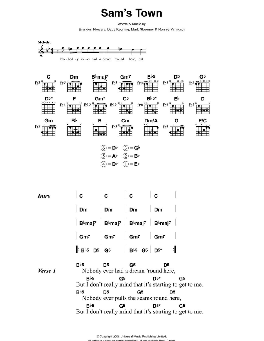 Sam's Town Sam's Town 3-Part scores gallery preview page 1