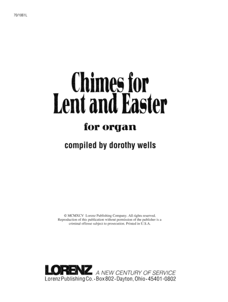 Chimes for Lent and Easter
