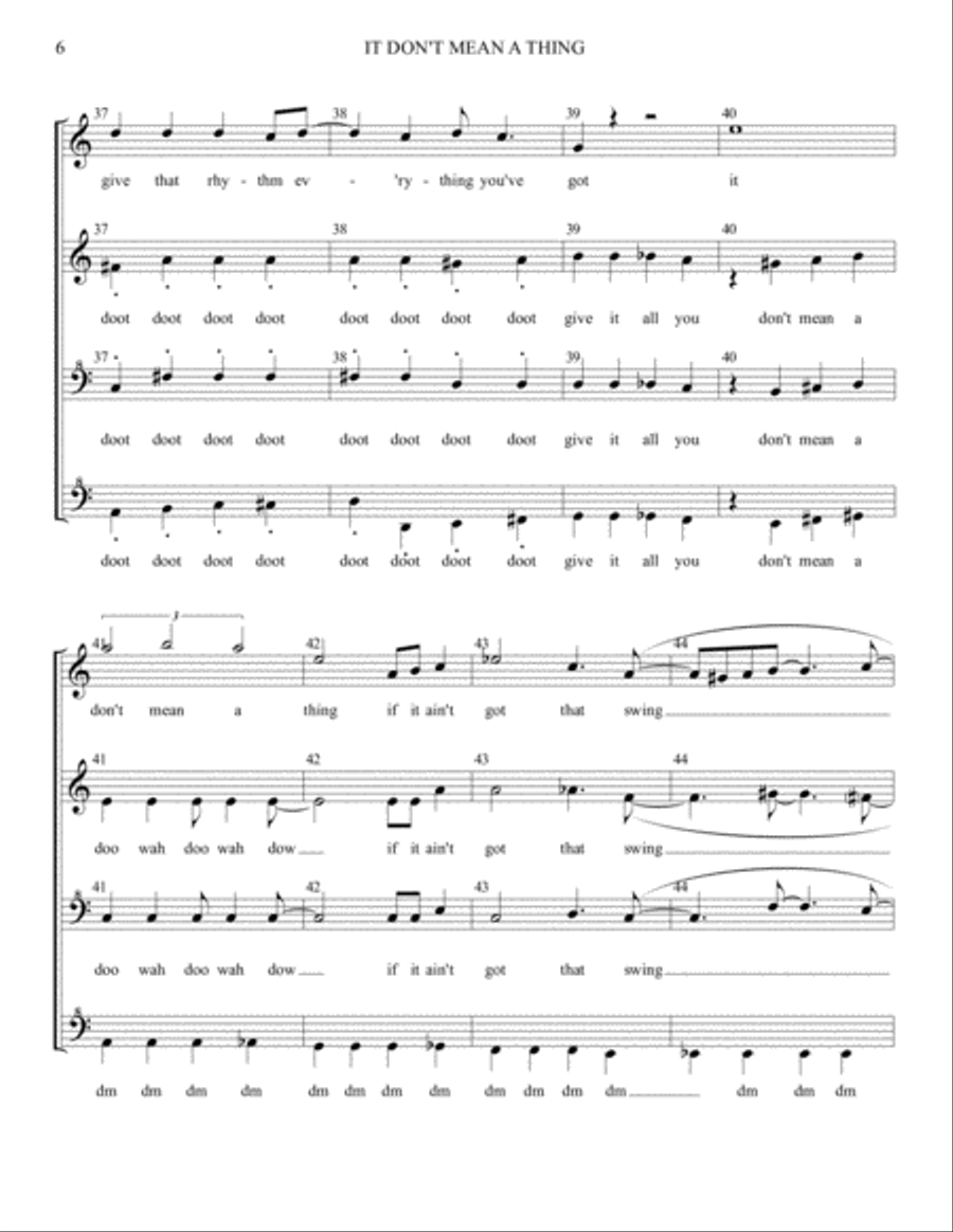 It Don't Mean A Thing (If It Ain't Got That Swing) SSAA scores gallery preview page 6