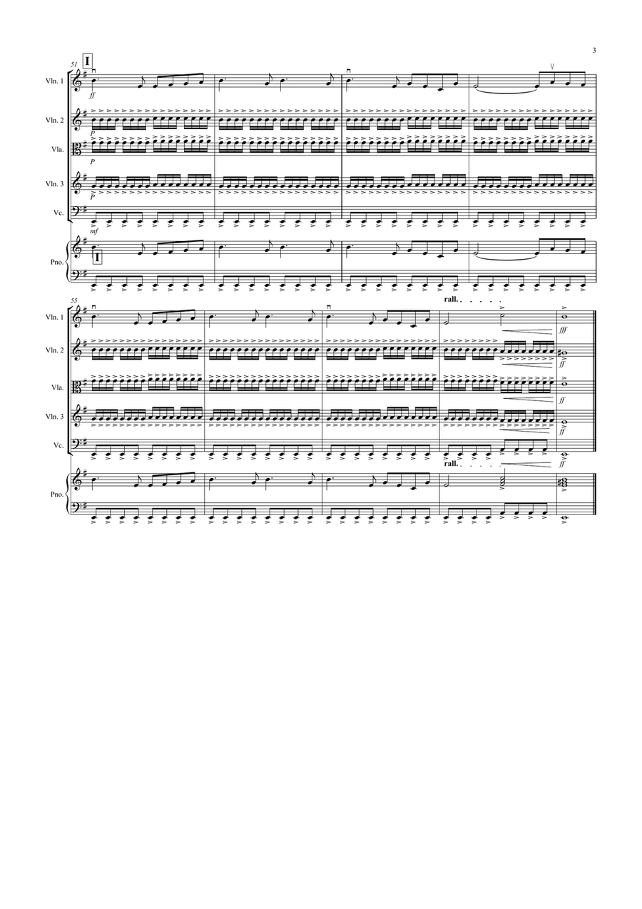 Swan Lake Theme for String Quartet String Quartet scores gallery preview page 3