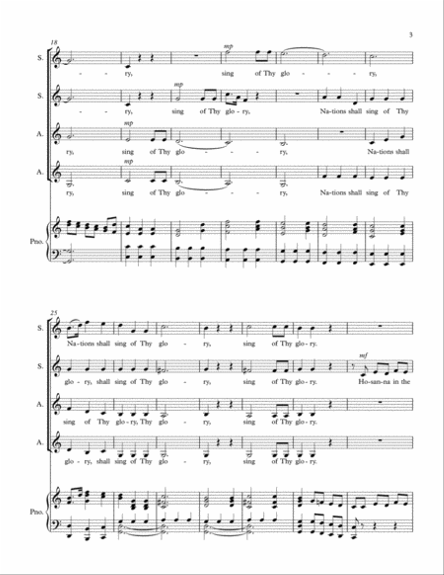 Sanctus and Benedictus Sanctus and Benedictus SSAA scores gallery preview page 4