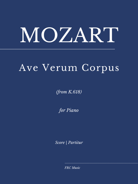 Ave Verum Corpus from K. 618 (as Played by Vikingur Olafsson) for Piano image number null