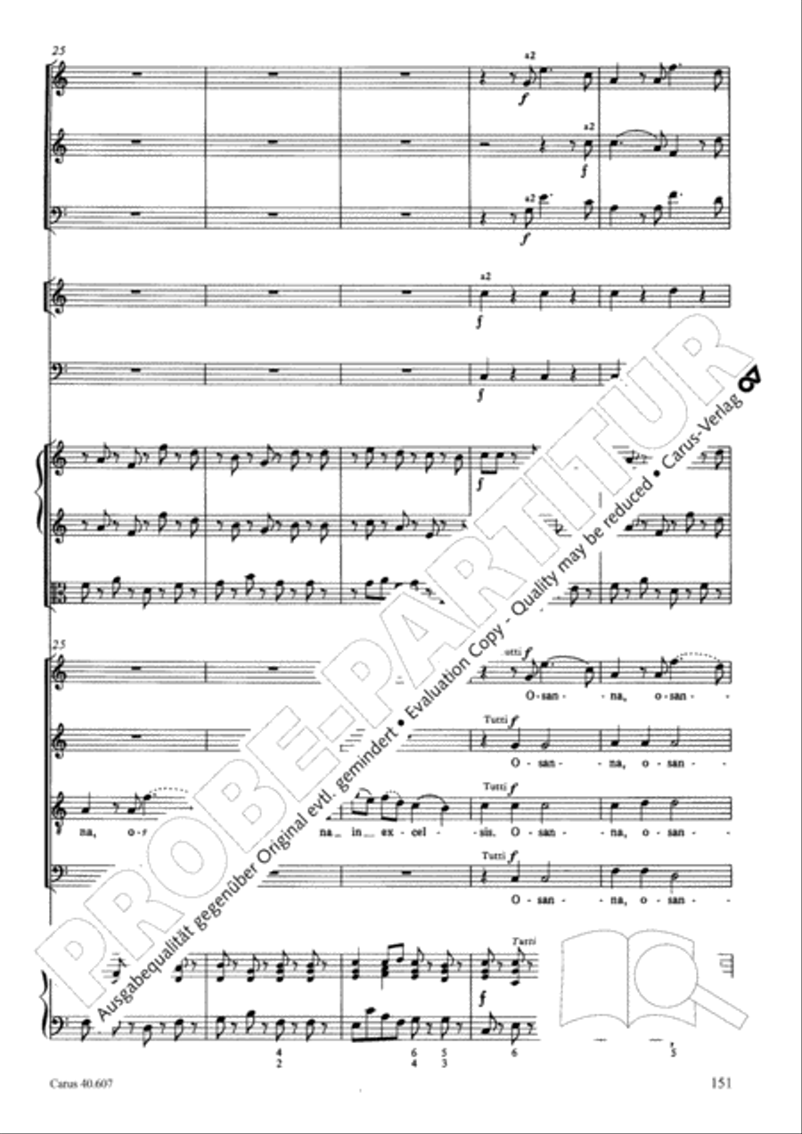 Mass in time of war (Missa in tempore belli) 4-Part scores gallery preview page 160