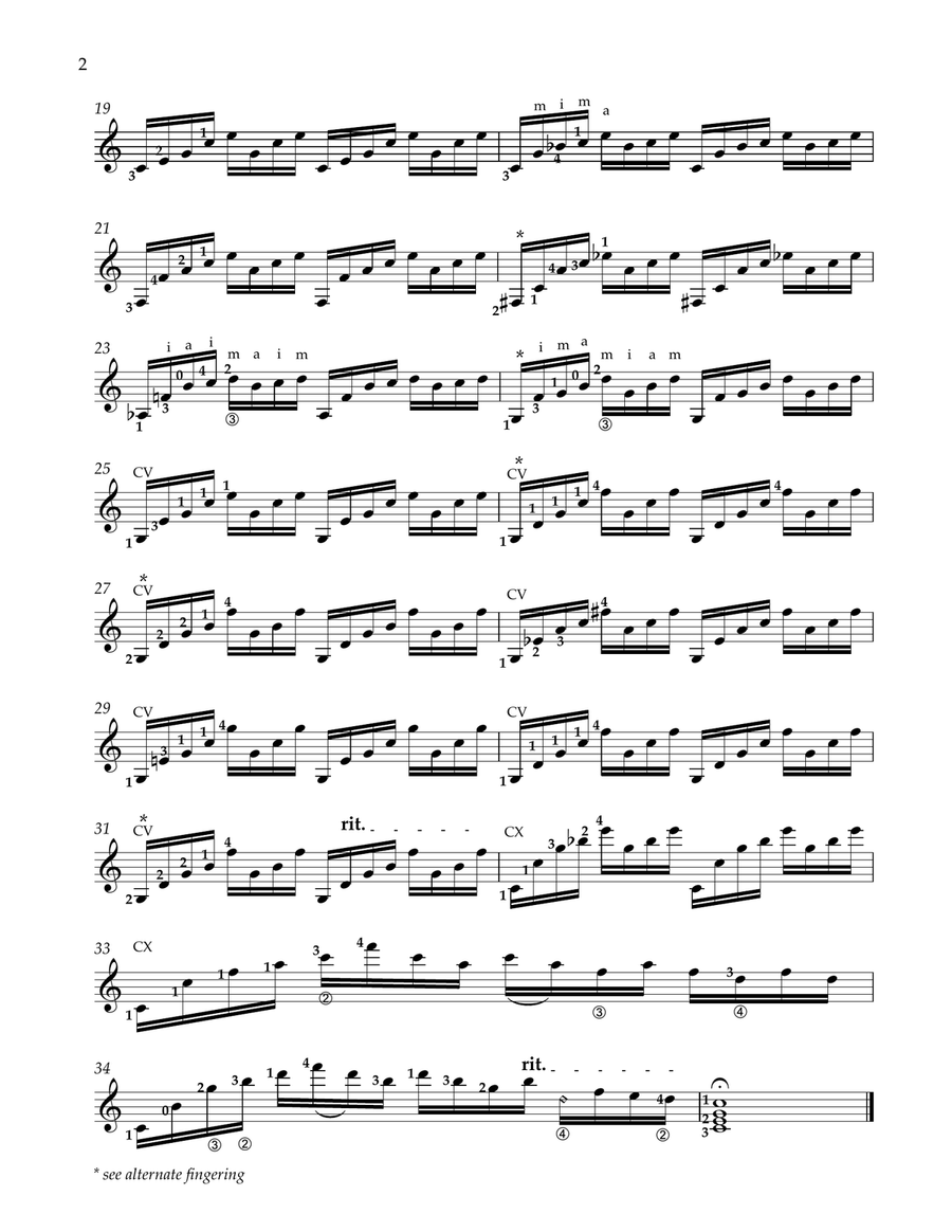Prelude No. 1 in C Major by J.S. Bach for Guitar (Arranged by Aaron Larget-Caplan) Acoustic Guitar scores gallery preview page 3
