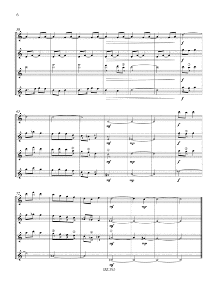 Voyage sur la route de la soie Guitar Ensemble scores gallery preview page 6