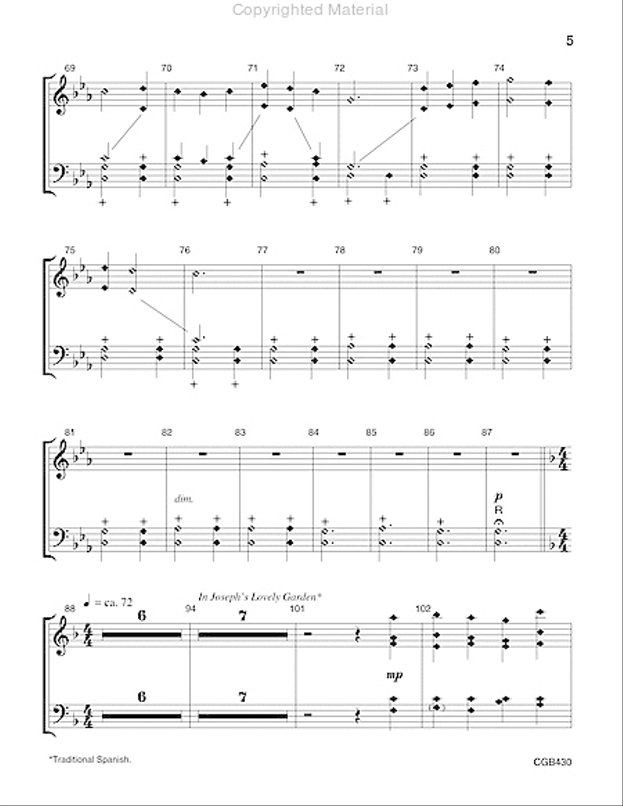 An Easter Carillon (Choir II) Choir scores gallery preview page 4