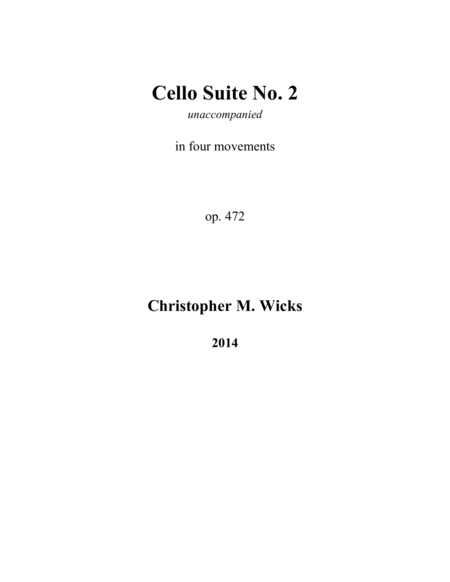 Suite for Cello No. 2 image number null