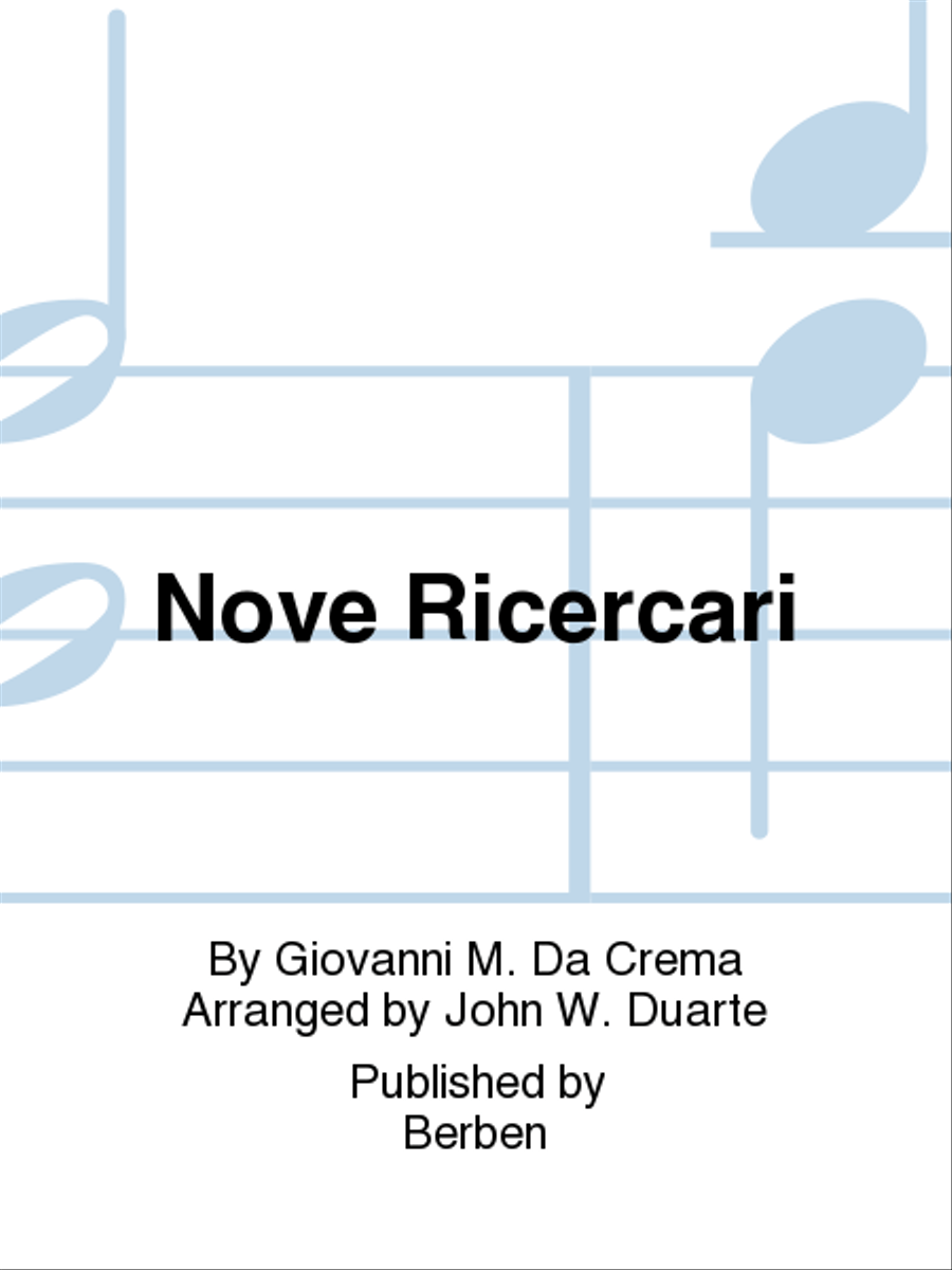 Nove Ricercari Guitar scores gallery preview page 1
