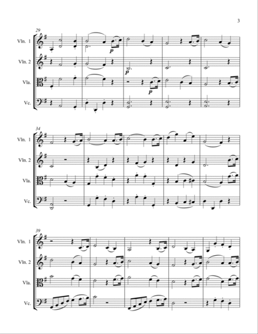Duo #6 Movement I Duo #6 Movement I String Quartet scores gallery preview page 3