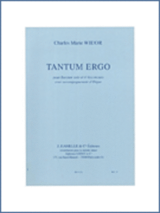 Widor Tantum Ergo Baritone Solo Voice & Organ Book