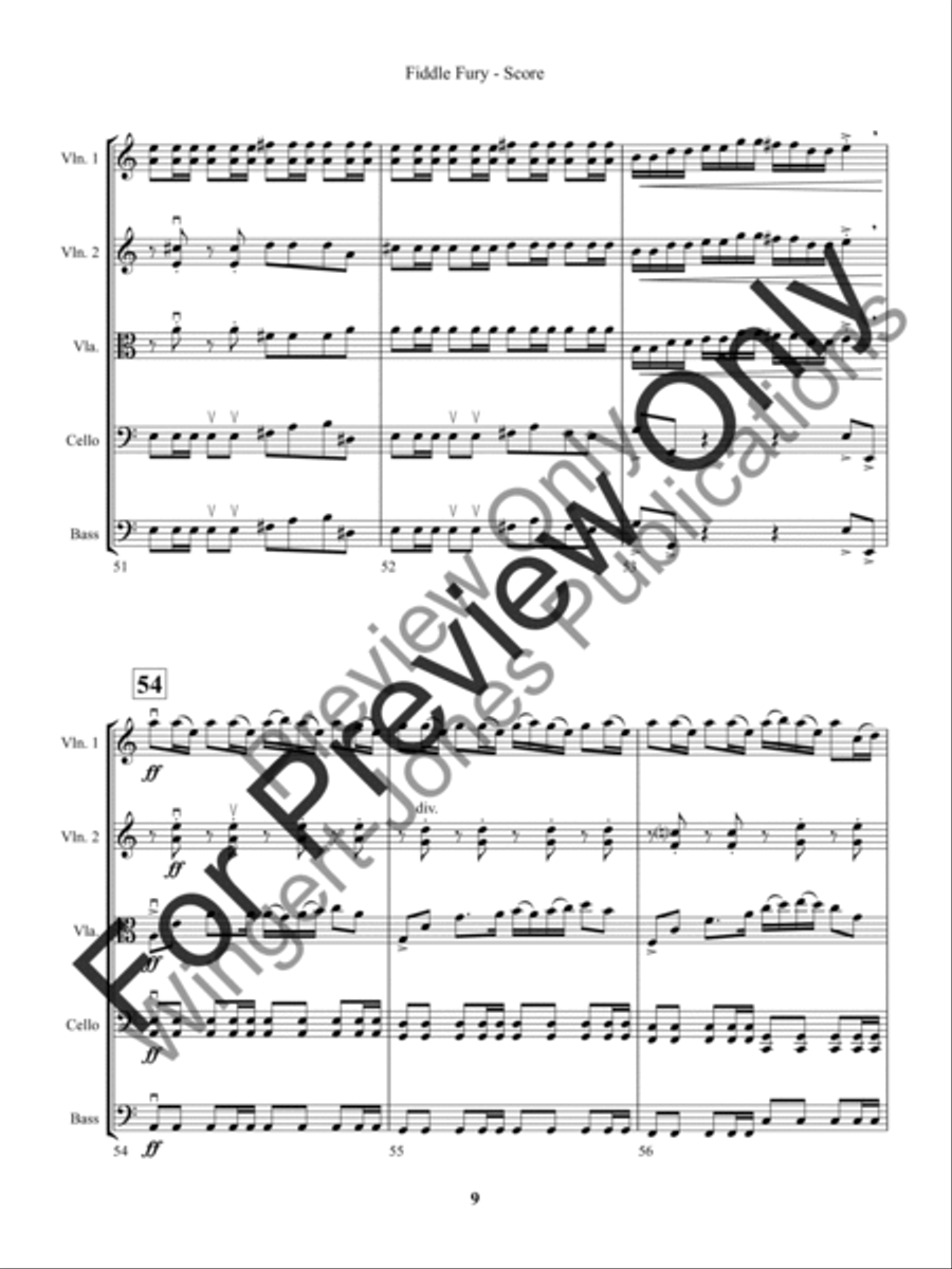 Fiddle Fury String Orchestra scores gallery preview page 12