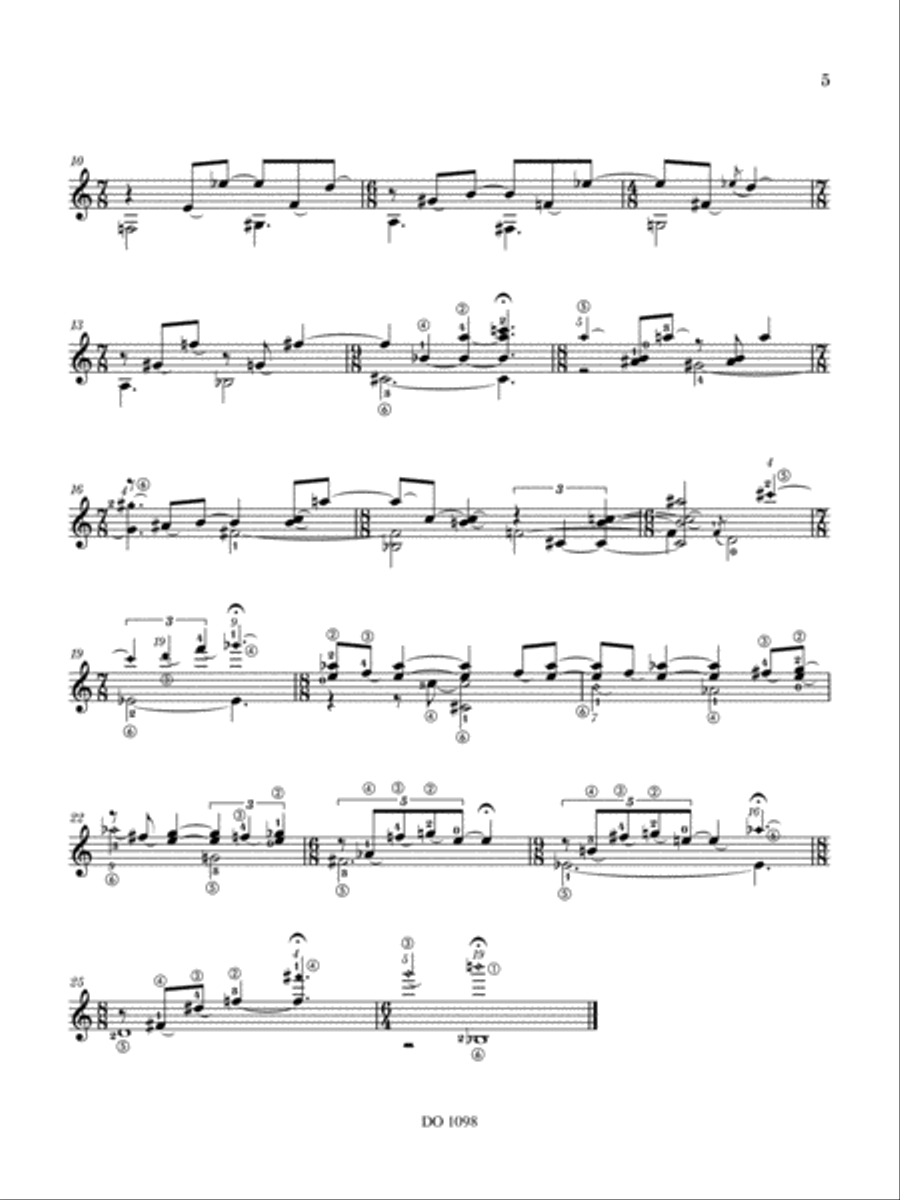 Cinq impasses Cinq impasses Classical Guitar scores gallery preview page 5